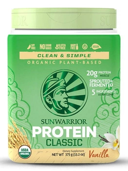 Sunwarrior CLASSIC białko ryżu brązowego - waniliowe (15 porcji / 375g)