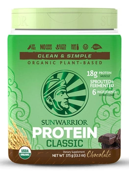 Sunwarrior CLASSIC białko ryżu brązowego - czekoladowe (15 porcji / 375g)